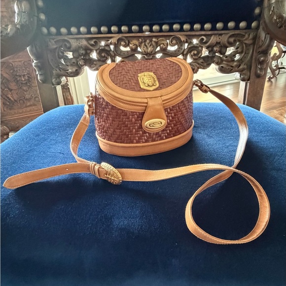Barry Kieselstein-Cord Woven Leather Crossbody Bag in Brown with Gold Hardware - Picture 11 of 11